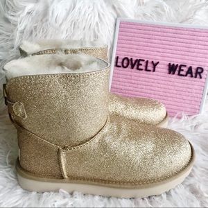 UGG Bailey Short Boots Mini Bailey Gold Sparkle